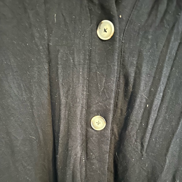 All Worthy Hunter McGrady Button Front Knee Length Cardigan - Black Size XL - Picture 3 of 4